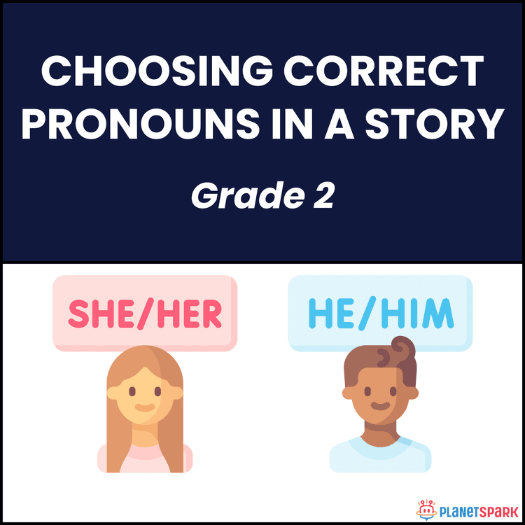 Class 2 Worksheet on Choosing Correct Pronouns