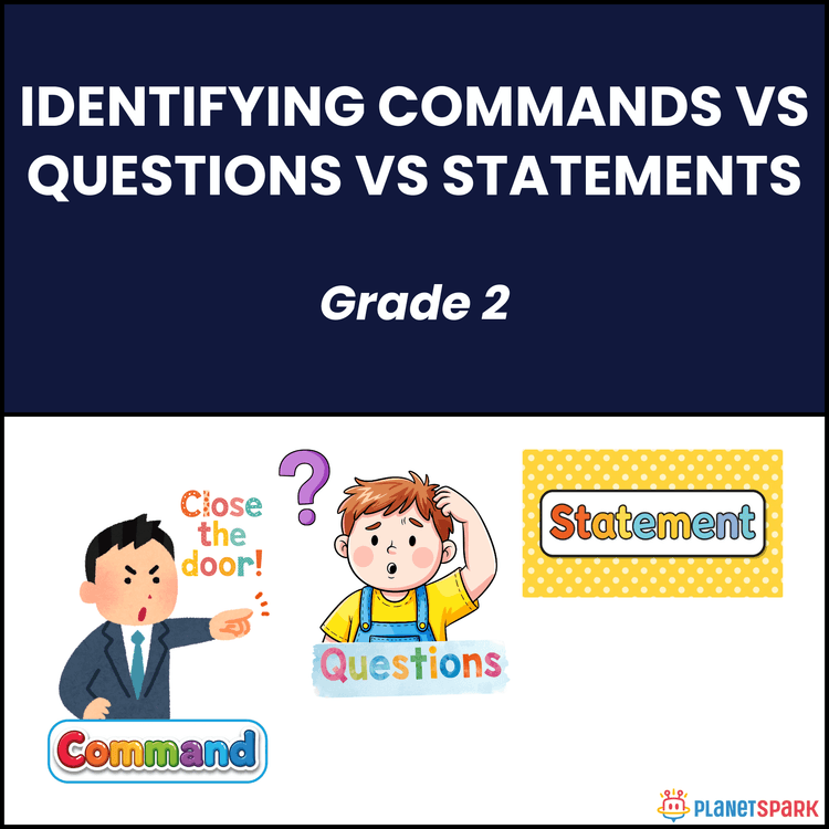 Class 2 Worksheet on Commands Questions Statements