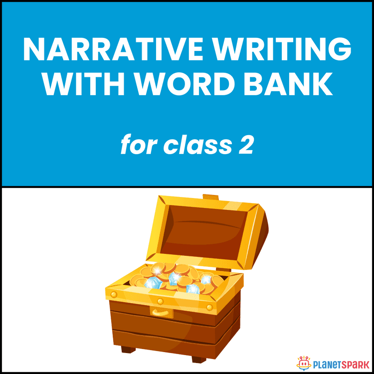 Class 2 Writing Practice Worksheet for Narrative Writing with Word Bank