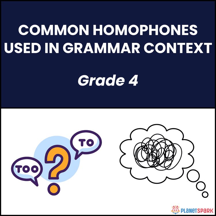 Class 4 Common Homophones English Grammar Worksheet