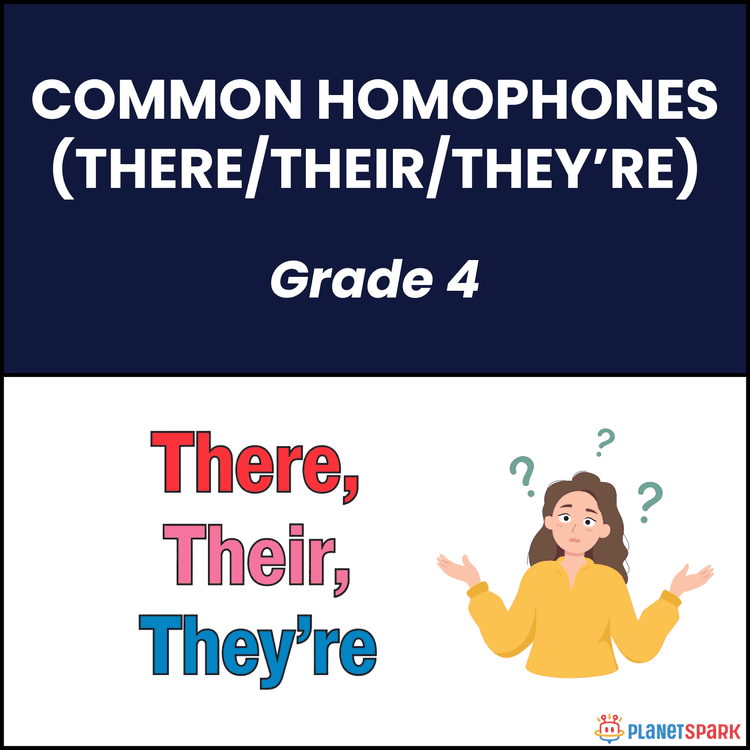 Class 4 Common Homophones there/their/they’re Sheet