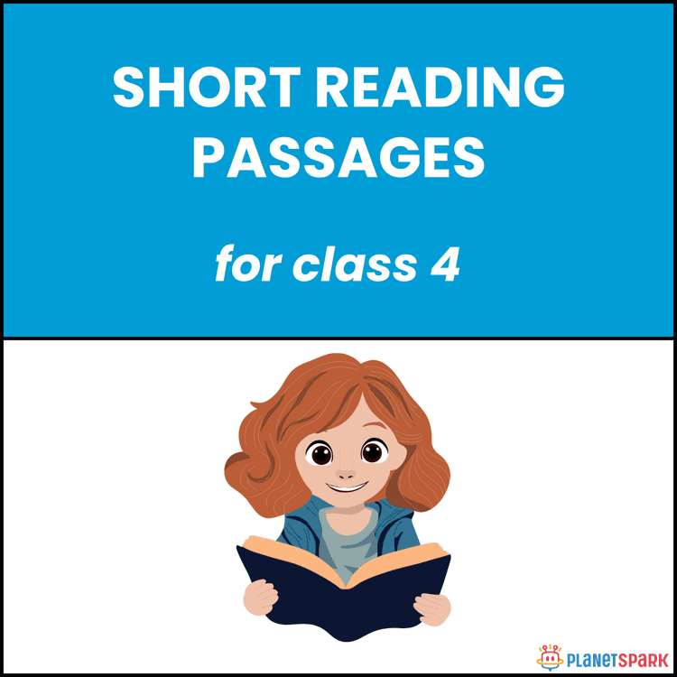 Class 4 English Grammar Worksheet on Short Reading