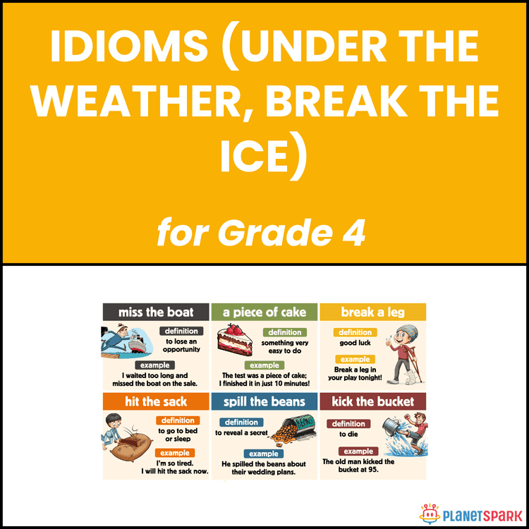 Class 4 English Worksheet on Idioms Break the Ice