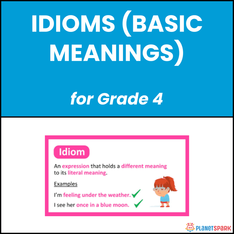 Class 4 English Worksheet on Idioms and Their Meanings