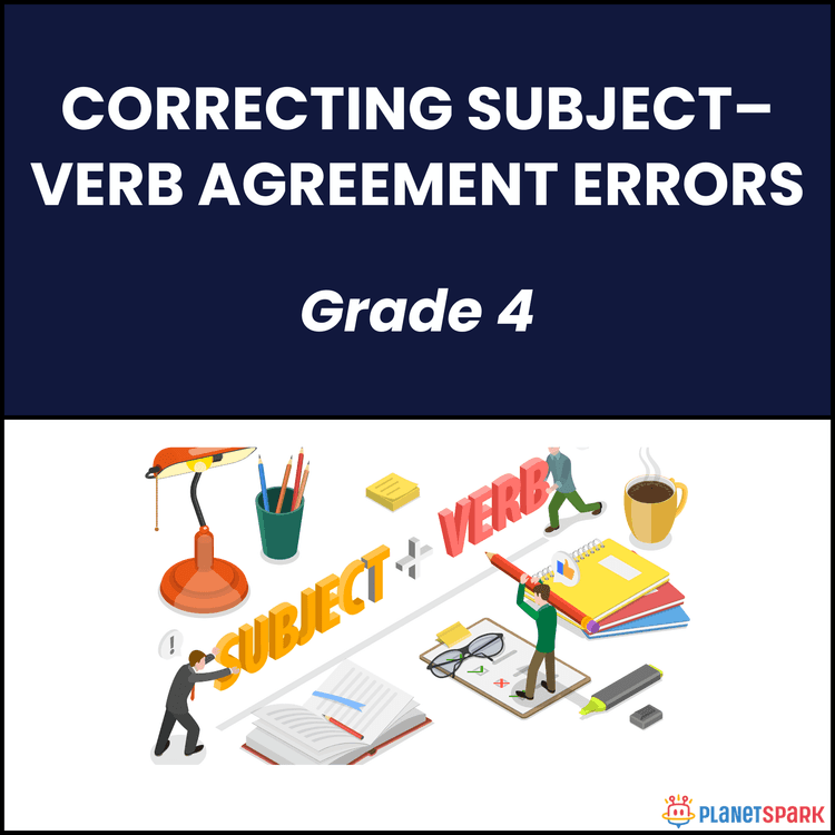 Class 4 English Worksheet on Subject–Verb Agreement