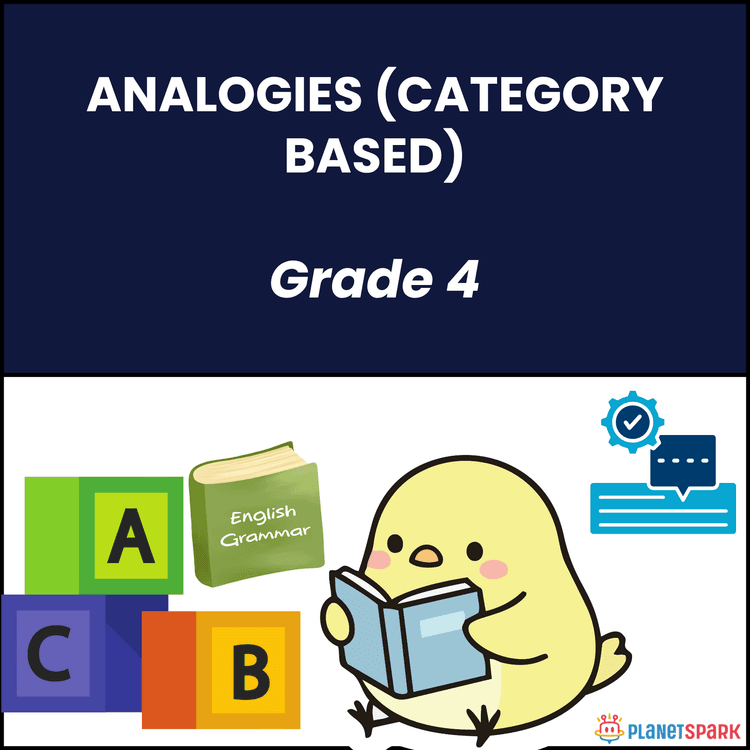 Class 4 Grammar Worksheet on Analogies Category