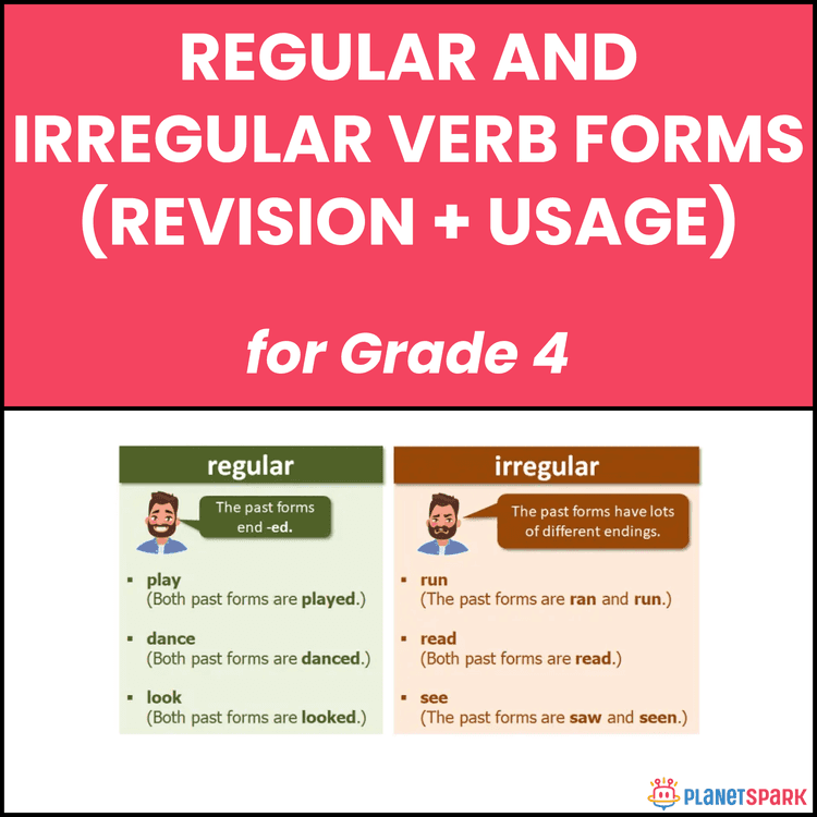 Class 4 Regular and Irregular Verbs Worksheet