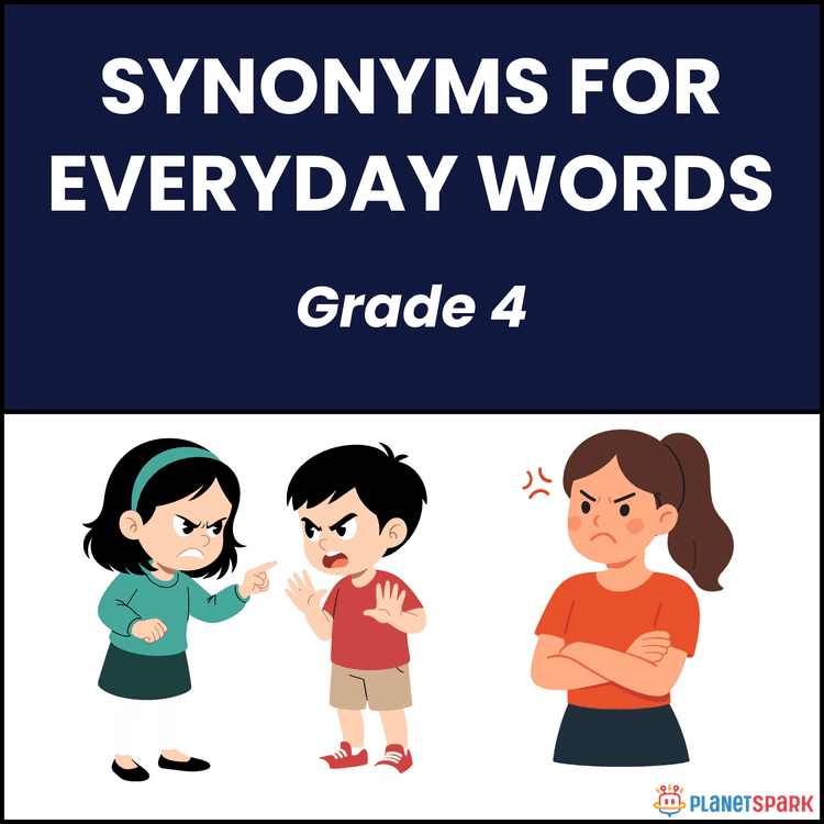 Class 4 Synonyms for Everyday Words Worksheet