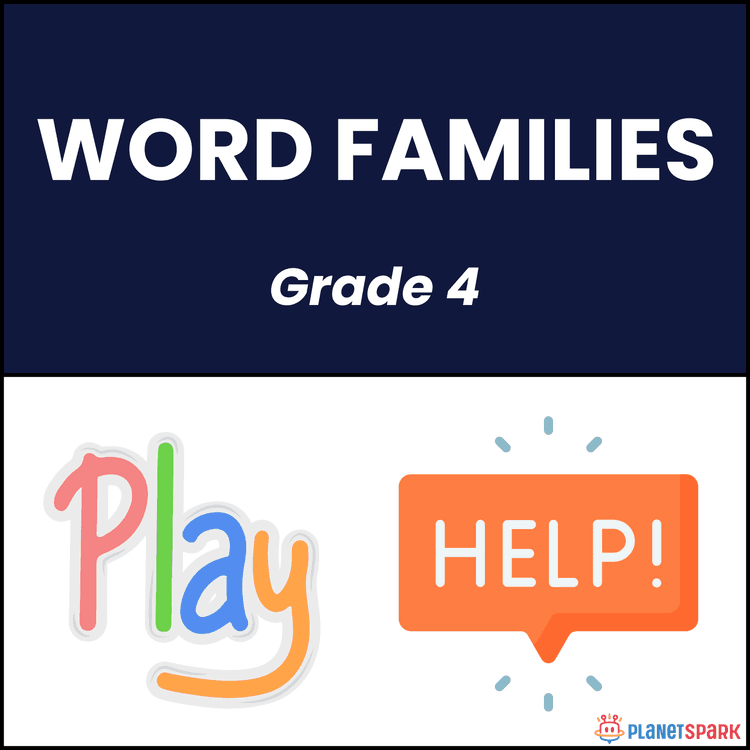 Class 4 Word Families English Worksheet for Kids