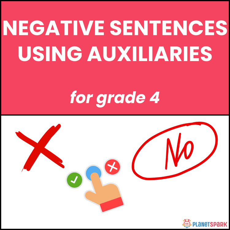 Class 4 Worksheet Negative Sentences Using Auxiliaries
