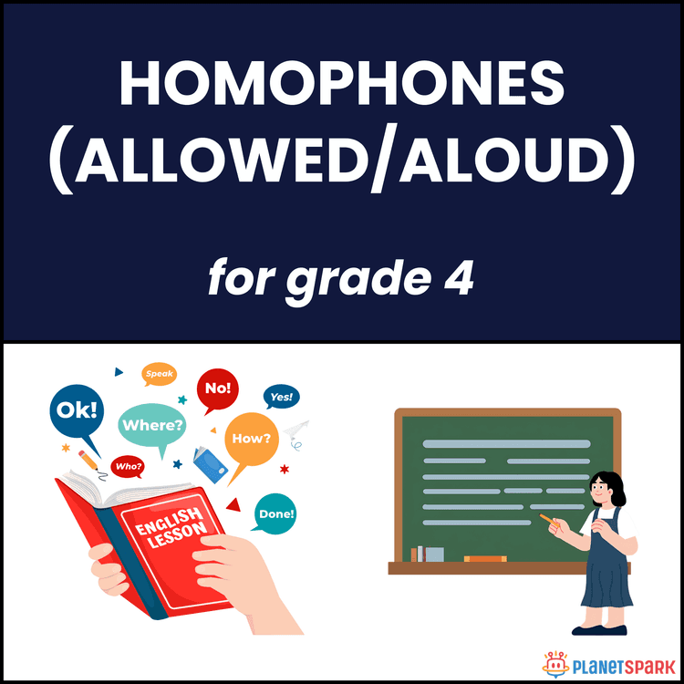 Class 4 Worksheet On Homophones (allowed-aloud)
