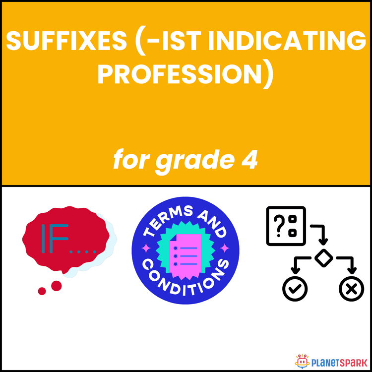 Class 4 Worksheet On Suffixes (ist indicating profession)