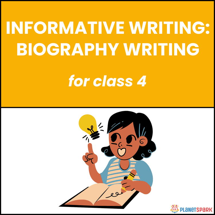 Class 4 Writing Worksheet on Biography Writing
