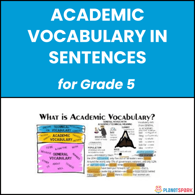 Class 5 Academic Vocabulary in Sentences Worksheet