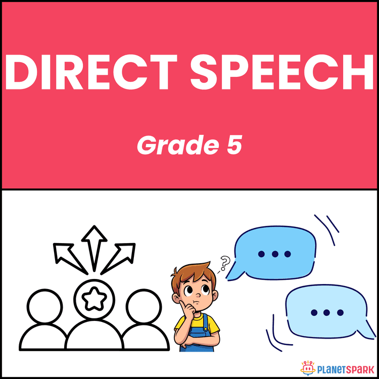 Class 5 Direct Speech Grammar Practice Worksheet