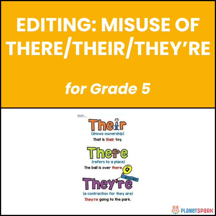 Class 5 Editing There Their They’re Usage Worksheet