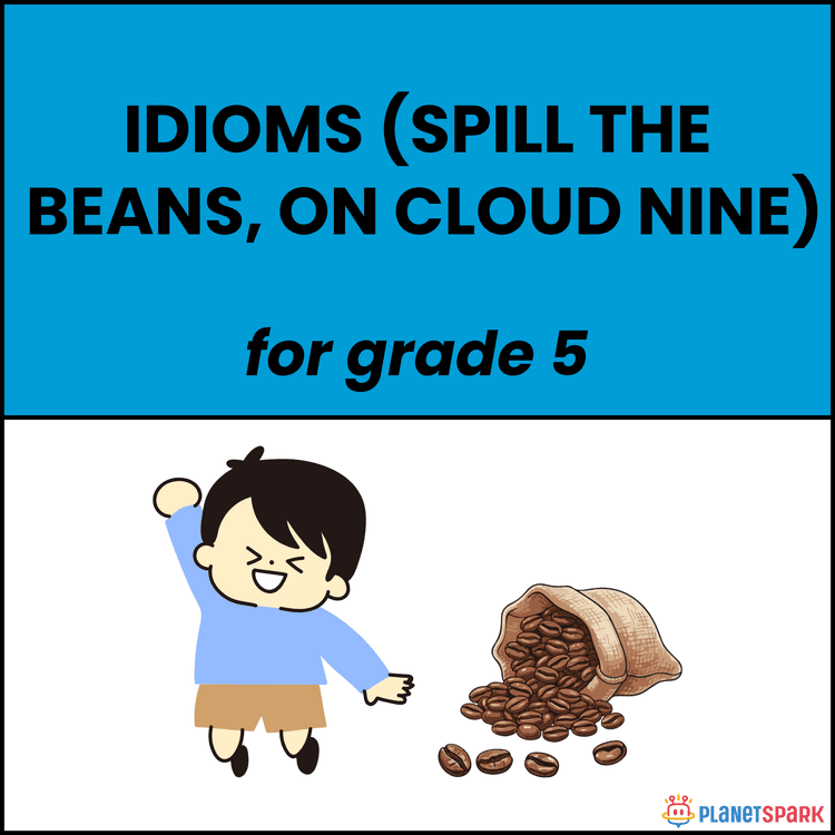 Class 5 English Grammar Worksheet on Idioms