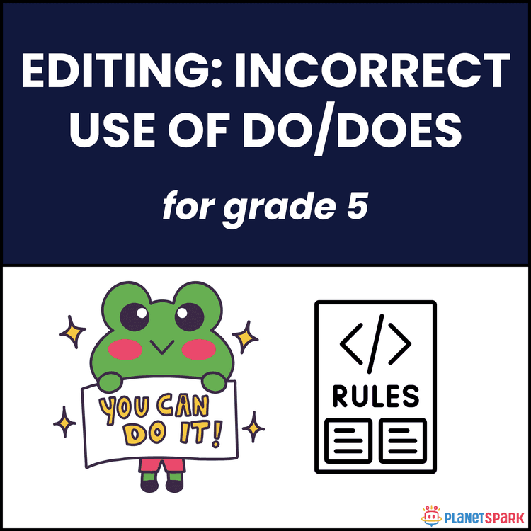 Class 5 English Worksheet on Do and Does Errors