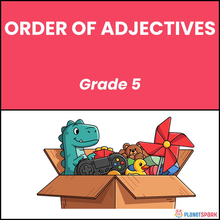 Class 5 English Worksheet on Order of Adjectives