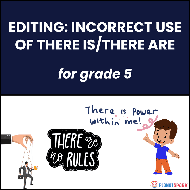 Class 5 English Worksheet on There Is and Are