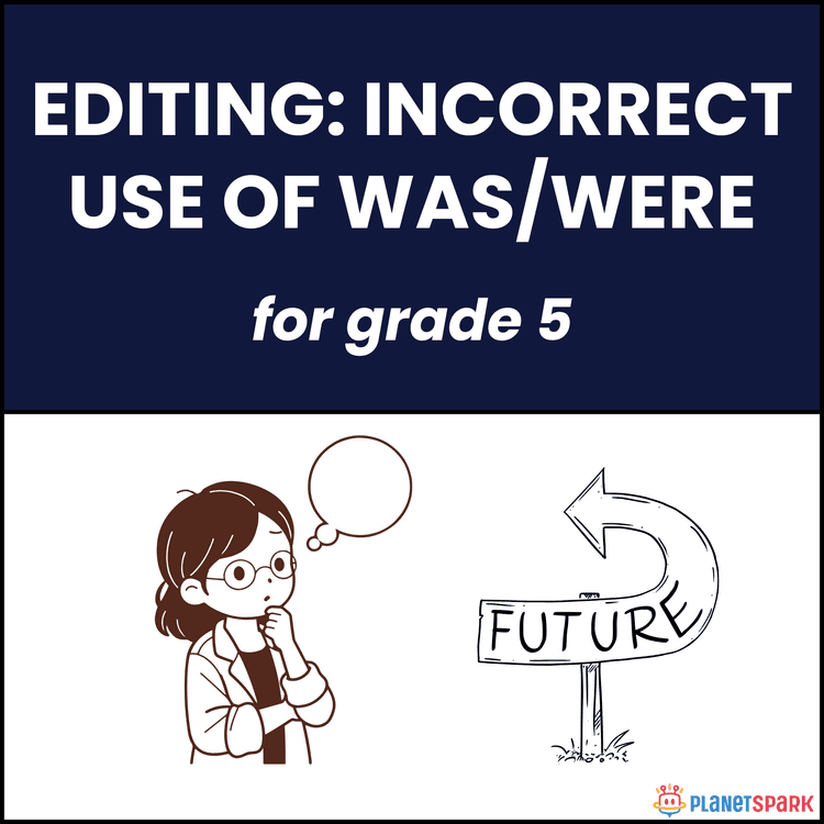 Class 5 English Worksheet on Was and Were Errors