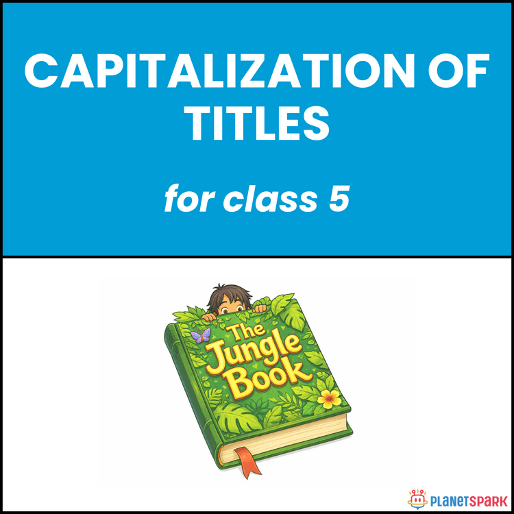Class 5 Grammar Worksheet on Capitalization of Titles