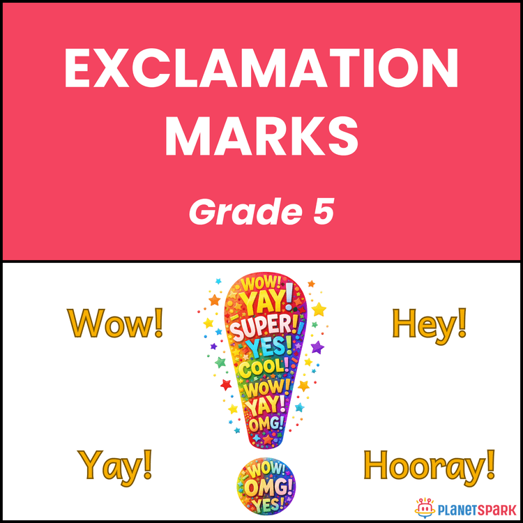 Class 5 Grammar Worksheet on Exclamation Marks
