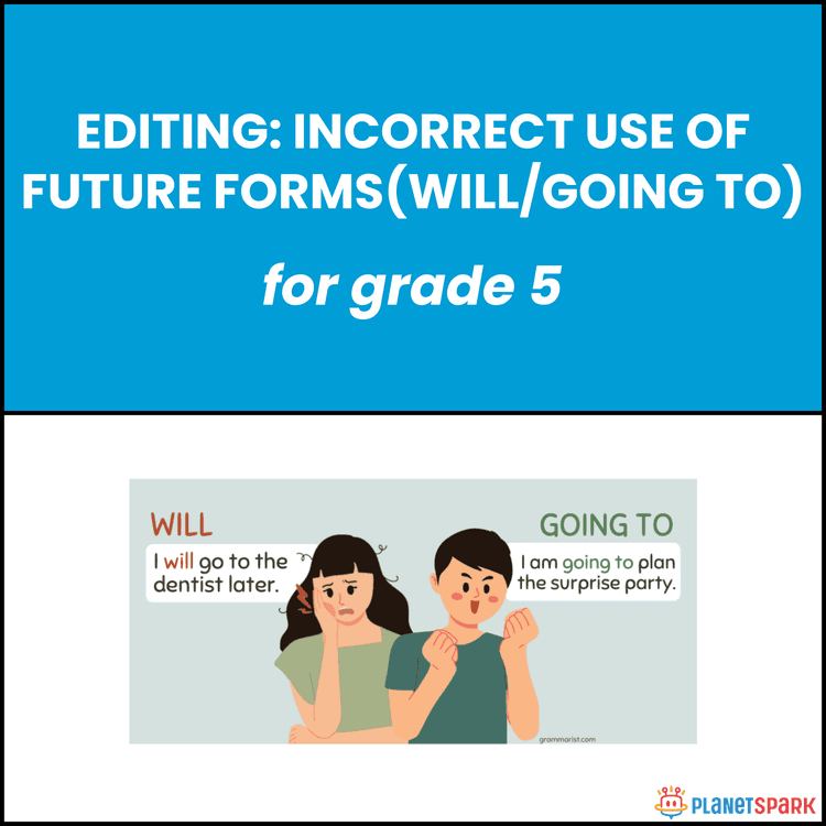 Class 5 Grammar Worksheet on Future Forms Usage