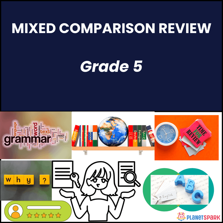Class 5 Grammar Worksheet on Mixed Comparisons