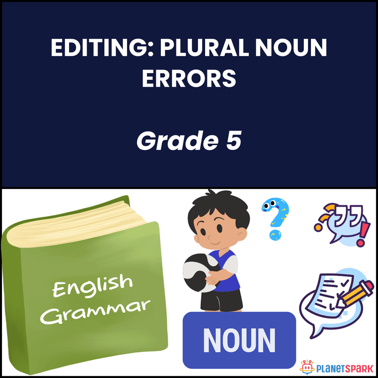 Class 5 Grammar Worksheet on Plural Noun Errors