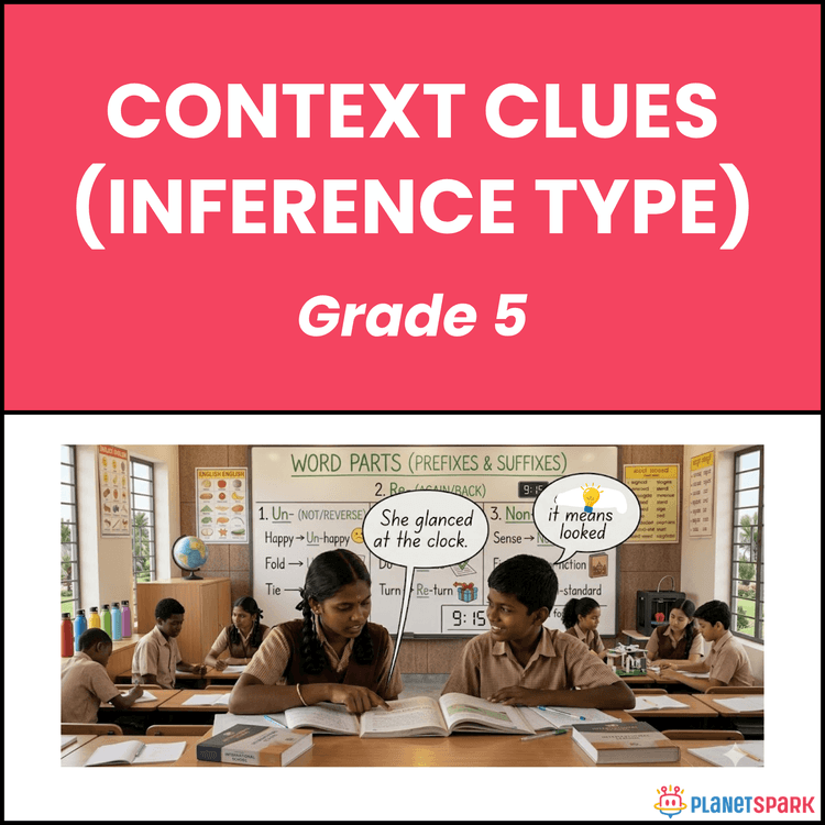 Class 5 Grammar Worksheet on Using Context Clues