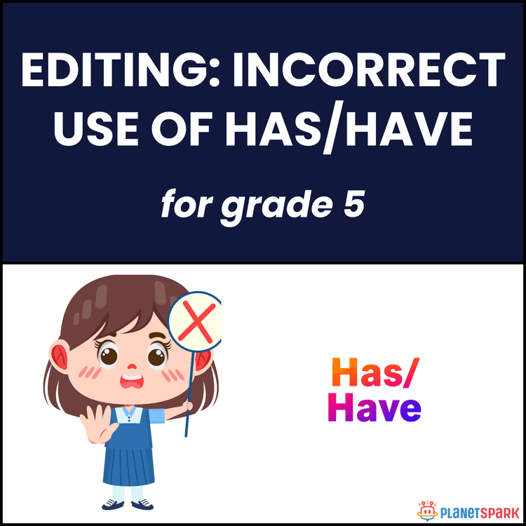 Class 5 Has Have Errors English Worksheet Editing