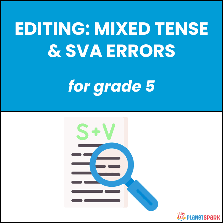 Class 5 Tense SVA Errors English Grammar Worksheet