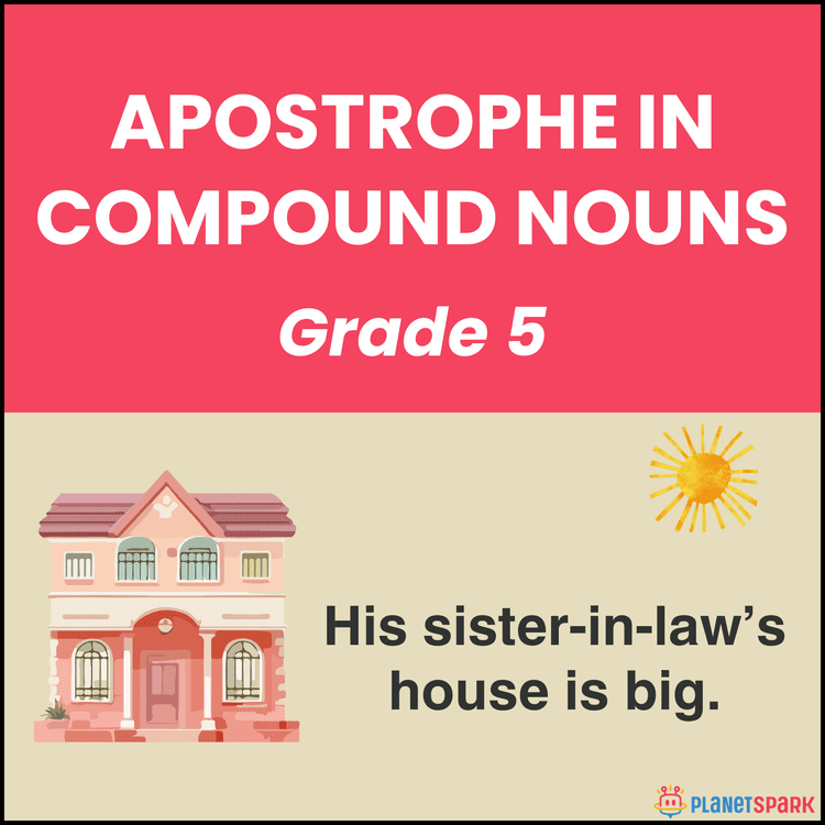 Class 5 Worksheet on Apostrophes in Compound Nouns