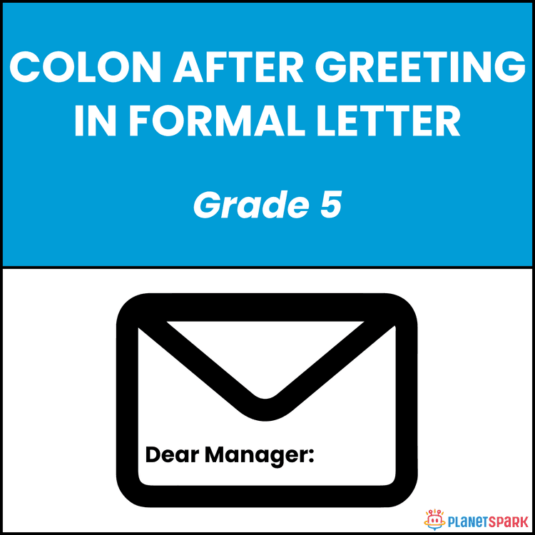 Class 5 Worksheet on Colon Usage in Letter Greetings
