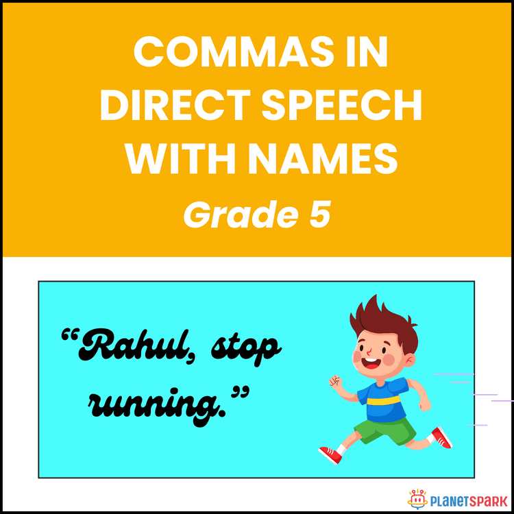 Class 5 Worksheet on Commas in Direct Speech