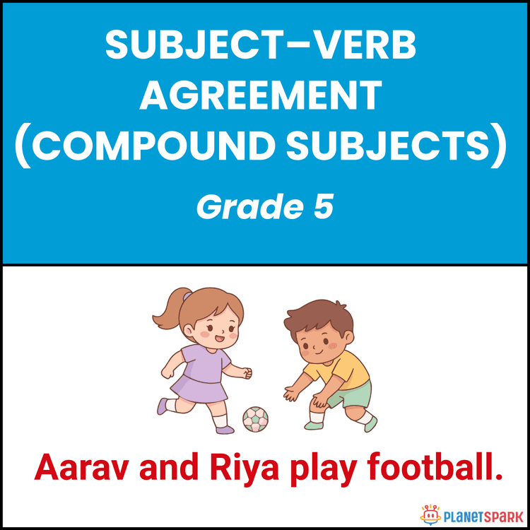 Class 5 Worksheet on Compound Subject Agreement