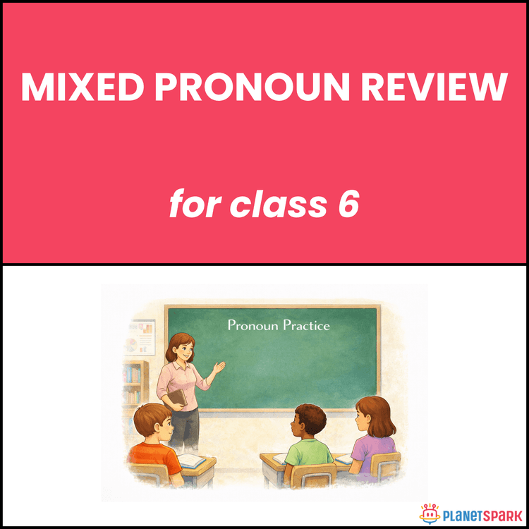 Class 6 English Worksheet on Mixed Pronoun Review