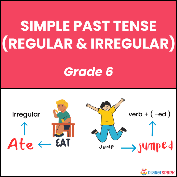 Class 6 English Worksheet on Simple Past Tense (Regular & Irregular)