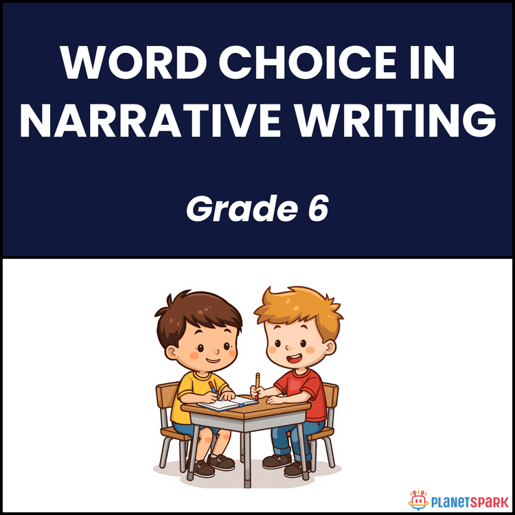 Class 6 Grammar Worksheet Narrative Word Choice