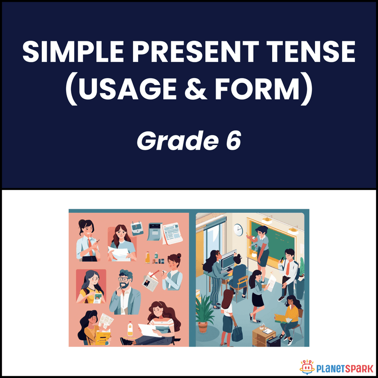 Class 6 Grammar Worksheet on Simple Present Tense