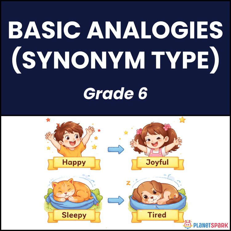 Class 6 Grammar Worksheet on Synonym Analogies
