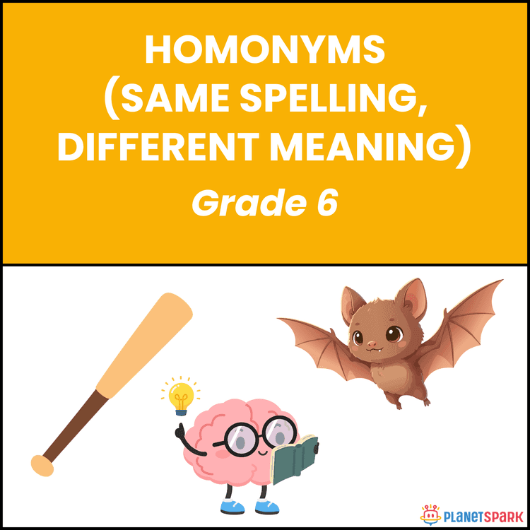 Class 6 Homonyms Same Spelling Different Meaning