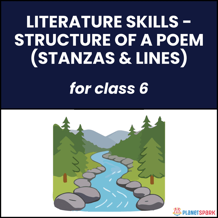 Class 6 Literature Worksheet on Poem Structure (Stanzas)