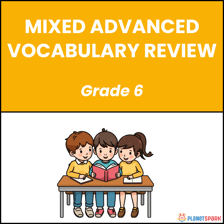 Class 6 Mixed Vocabulary Review Grammar Worksheet