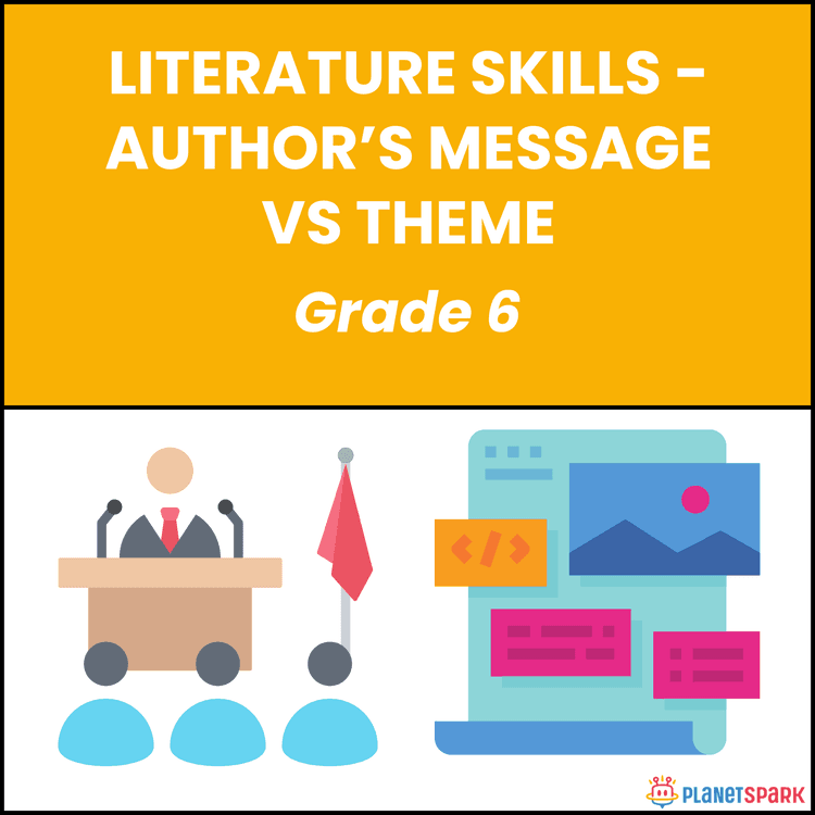 Class 6 Worksheet on Author’s Message vs Theme