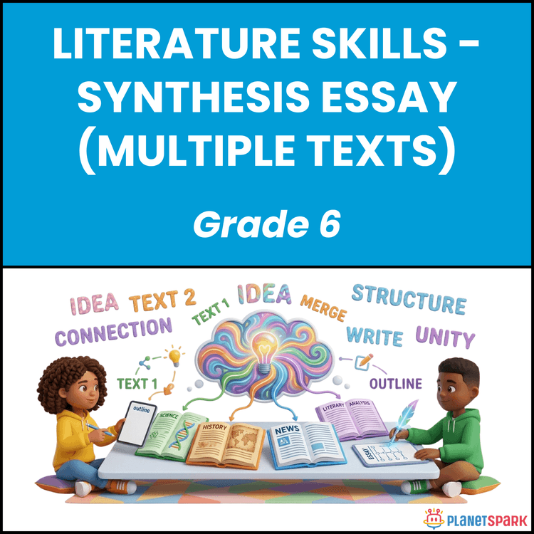 Class 6 Worksheet on Writing a Synthesis Essay