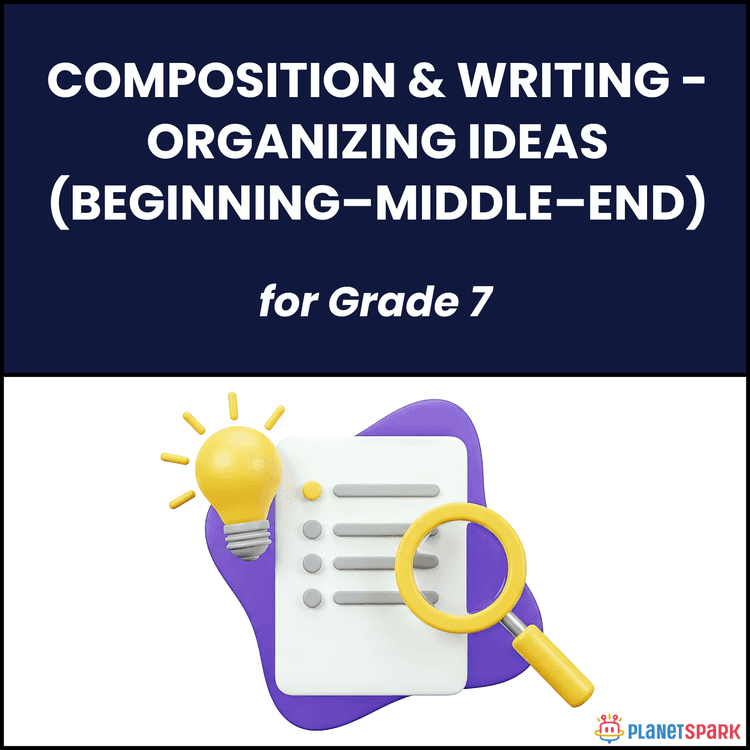 Class 7 Composition Worksheet on Organizing Ideas