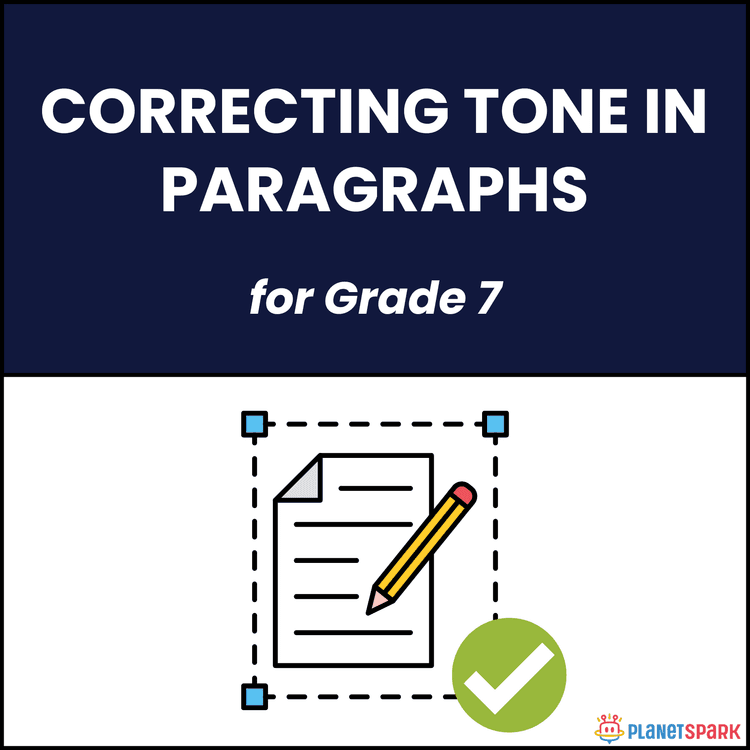 Class 7 English Grammar Worksheet on Correcting Tone