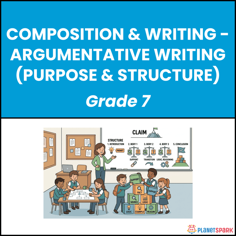 Class 7 English Worksheet on Argument Purpose & Form